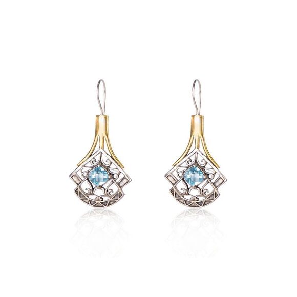 Sara Blaine/eSBe Lady Sarah Topaz Earrings NWT - Picture 1 of 2